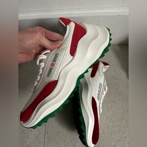 Casablanca Women's Red and White Sneakers